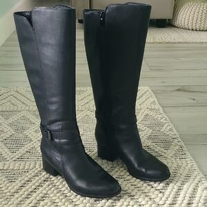 Black Mid-calf-high Women's Boots Nauturalizer 7.5 Narrow